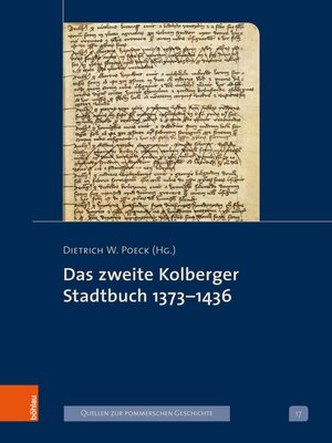cover image of Das zweite Kolberger Stadtbuch 1373–1436